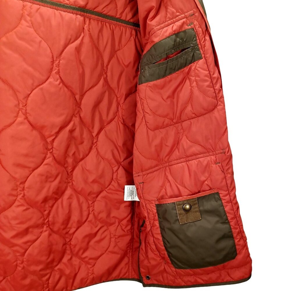 Chore Coat Grayers Andrew Quilted Jacket Mens Large Olive Green Corduroy Collar - Picture 9 of 16